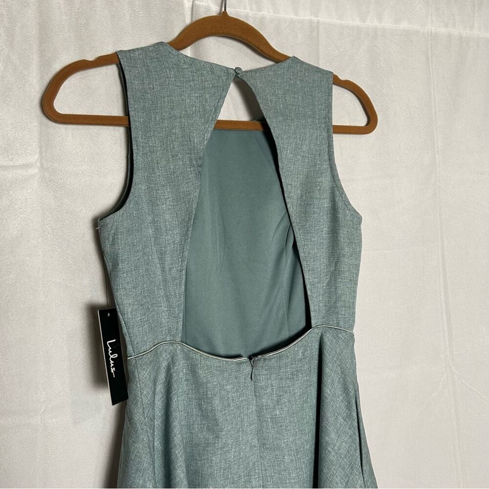 Lulu's Tiffany Blue Skater Dress Side Pockets Retro Vintage Classy Elegant Small - Picture 5 of 8